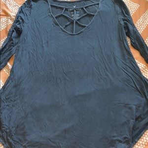 Gray Soft and Sexy Long Sleeve Shirt